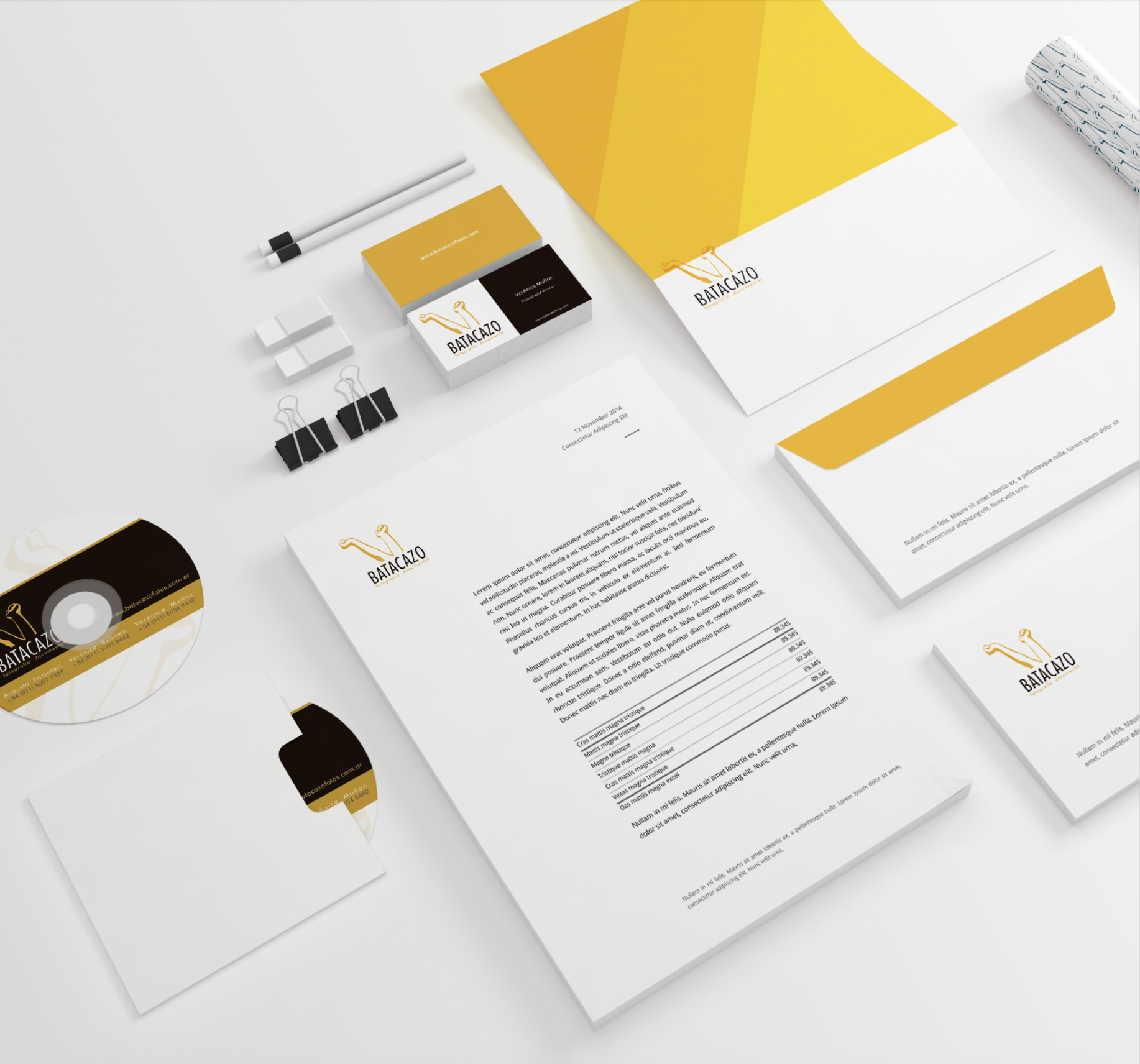 Batacazo documentary photography stationery and identity applications