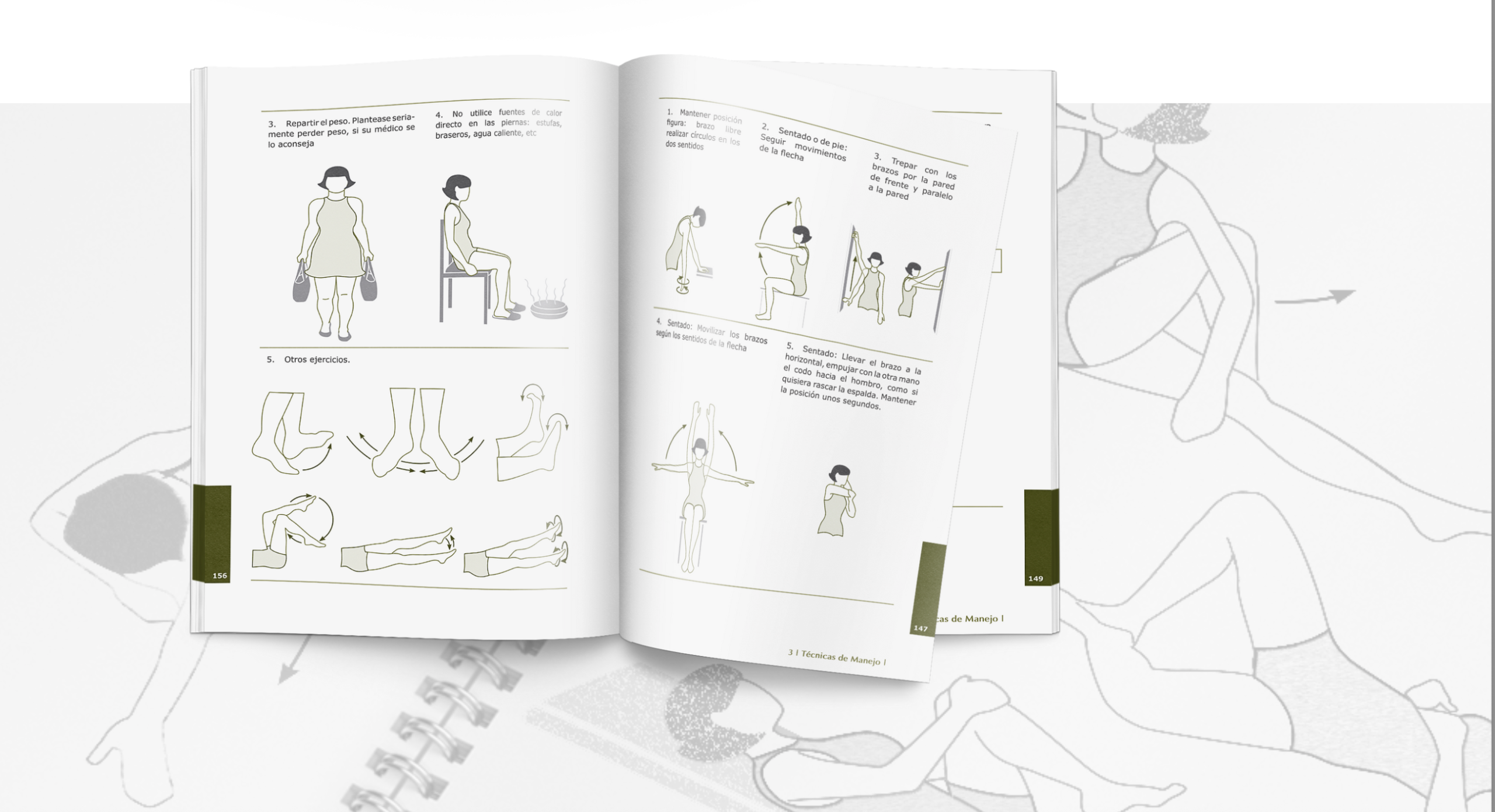 Manual of Fibromyalgia interior pages and instructional illustrations