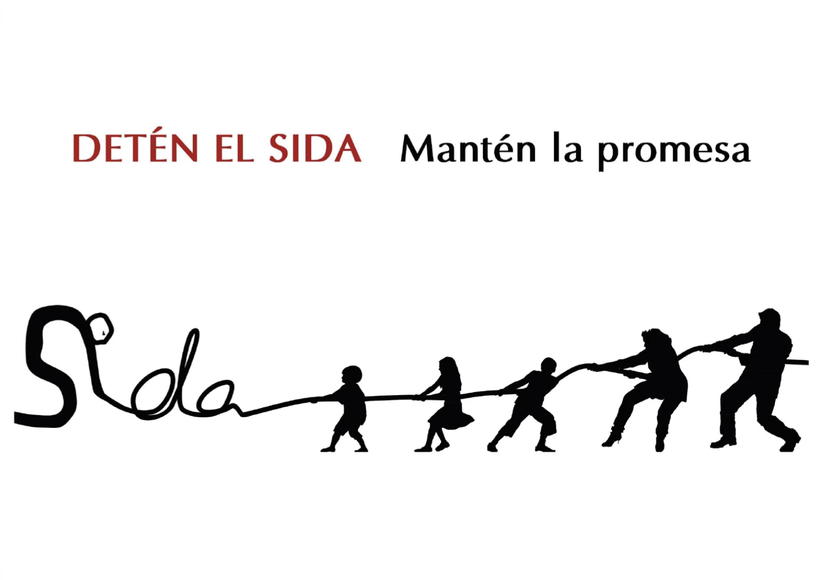 World AIDS Day poster with a cable forming the word Sida