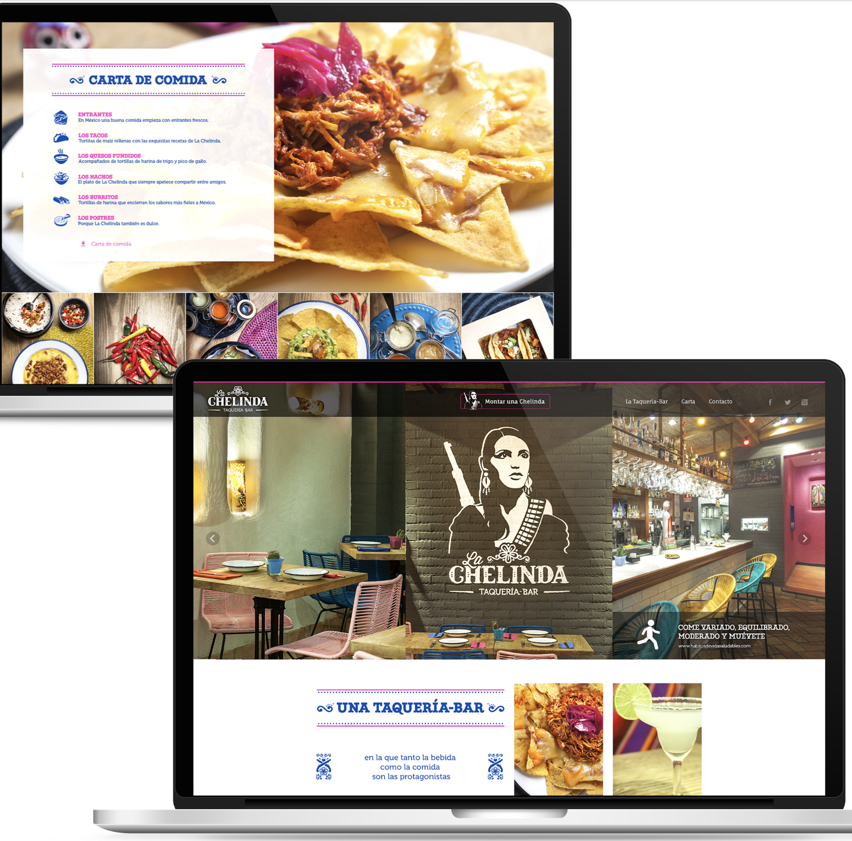 La Chelinda restaurant website interface